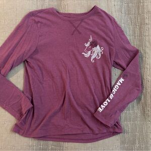 Wonder Nation Maroon Long Sleeve Top